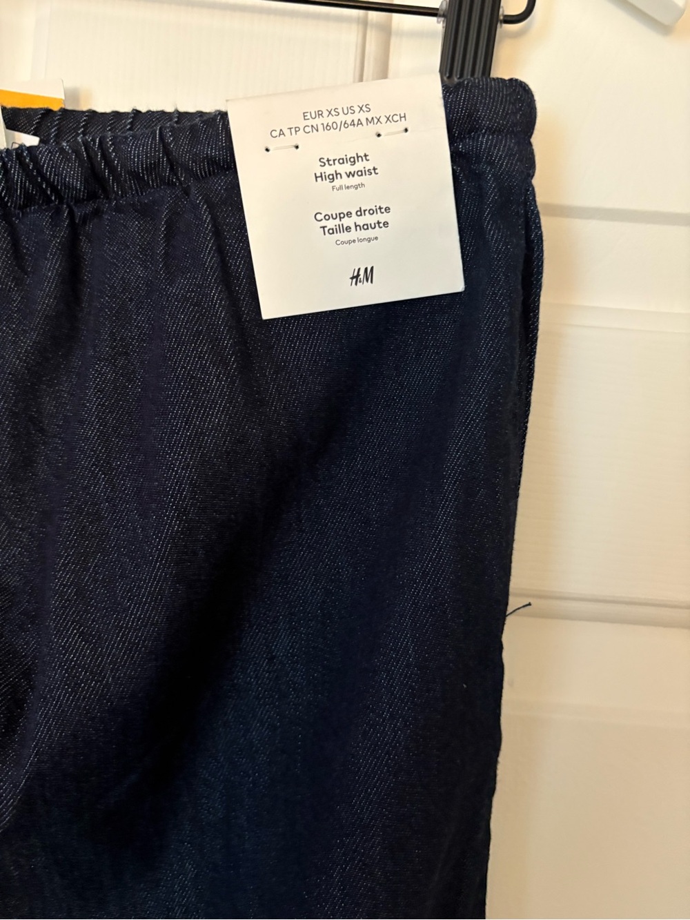H&M Navy Wide-Leg Drawstring Joggers - Picture 3 of 3